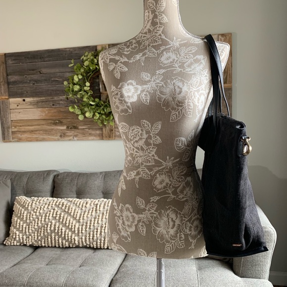 NWT Free People Linen Reversible Tote- Black - Picture 4 of 8